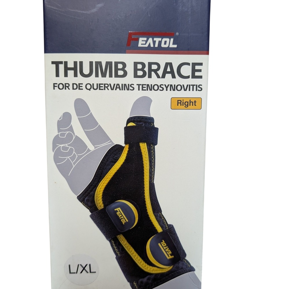 Featol Thumb Brace Right Hand L/XL De Quervains Tenosynovitis Splint SHF056RL/XL